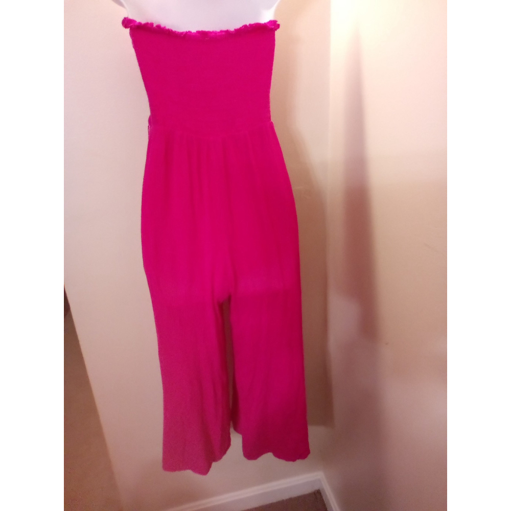 EE SOME JUMPSUIT PRE-OWNED PINK SIZE MEDIUM WIDE LEGS OPEN SIDE - Picture 5 of 6